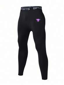 Gym Rark Men's Elastic Breathable Moisture-Wicking Letter Print Long Sleeve T-Shirt And Shorts Sports Gym Set - Black - View 4