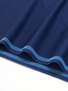 青少年男童泳装套装：短袖防晒衣上衣和沙滩短裤，夏季休闲运动泳衣 - 彩色 - 查看 4