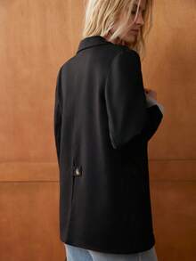 Écloséra 法式休闲百搭简约单扣宽松拼接条纹袖口西装外套，休闲夹克，商务休闲装，秋季/春季