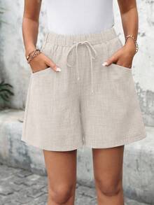 EMERY ROSE 女士休闲抽绳口袋短裤