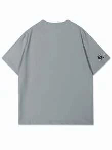 Manfinity EMRG 男士宽松圆领短袖字母图案T恤