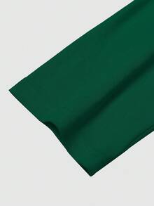 Manfinity Homme 男士休闲纯色长袖T恤，适合春秋季节穿着，绿色T恤，男士绿色上衣，棉质长袖男士全袖T恤，长袖T恤，秋季 - 墨綠色 - 查看 6