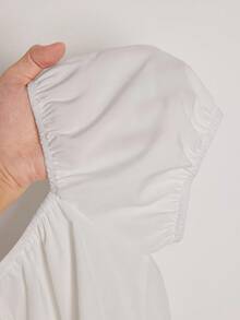 Elamini 女士性感西式上衣，腰带、荷叶边和深色美学设计，时尚别致，适合万圣节穿着 - 彩色 - 查看 5