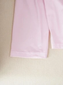 Discovery X SHEIN Women's Casual Animal Print Long Sleeve Top And Pants Pajama Set, Autumn, Fall Clothes - Baby Pink - View 7