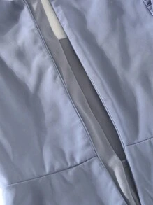 女童优雅圆领盖袖高腰长款雪纺飘逸双层设计毕业舞会生日礼服，适合圣诞节、万圣节 - 藍色 - 查看 4