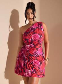 SHEIN BAE Plus Size Women's Spring Summer Casual Elegant Waist Hollow Tie Dress, Bodycon Beach Vacation Dress, Vacation Dress With Multiple Pleats Asymmetric Dress, Graduation Dress,Beach Outfits For Woman/Fall/Winter Women Clothes/Wedding Guest Dress  Plus Size/Halloween Plus Size/Hoco Dressses/Christmas/Night Out/Birthday Dresses For Women/Dresses For Women Elegant/Western Wear Women/Going Out Outfits