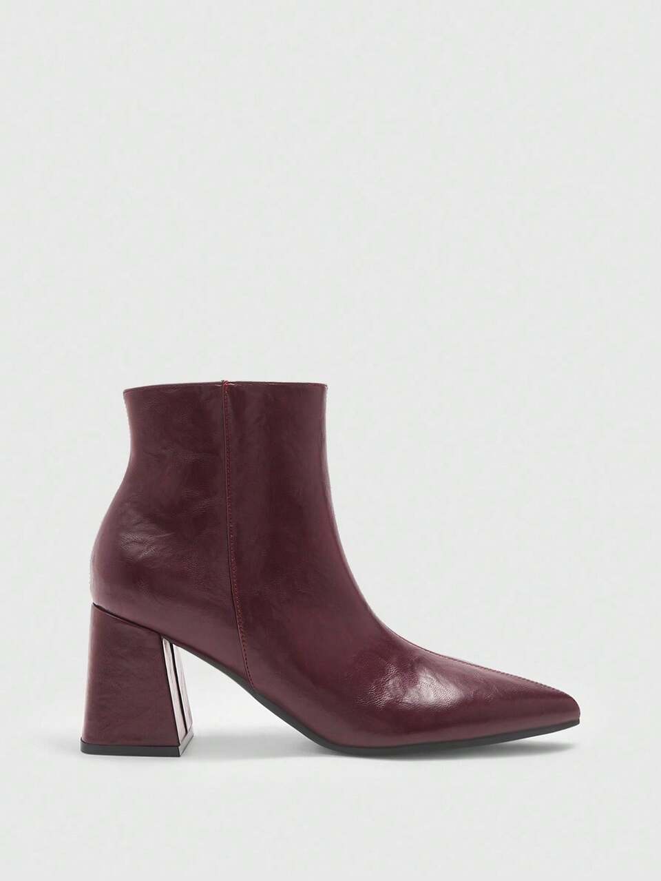 CUCCOO BIZCHIC Women's Fashionable Burgundy High Heel Boots For Christmas