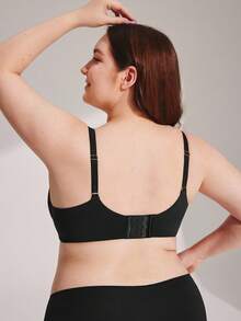 LUVLETTE Áo ngực Plus Dream Curve Support + Áo ngực hỗ trợ che phủ toàn diện mượt mà Áo ngực giảm thiểu kích thước ngực màu đen Áo ngực Flexi SizeFreedom - màu đen - Xem 4