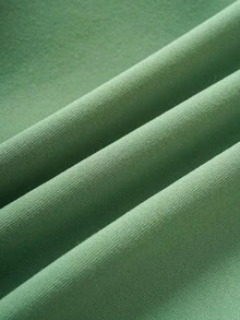 Discovery X SHEIN 女士字母与风景图案连帽长袖运动衫 - 綠色 - 查看 6