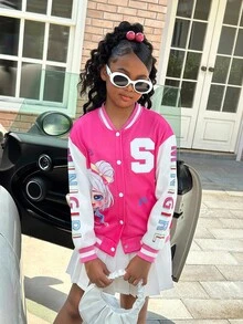 Tween Girls Cute Casual Printed Button-Up Jacket Fall Winter - Multicolor - View 7