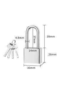 Heavy-Duty Metal Padlock - 4 Keys, Rustproof & Waterproof For Gates, Warehouses & Outdoor Use (Secure Durable Lock)