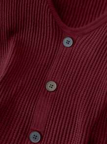 GlowEve CURVE 大码女式夏季圆领短袖休闲舒适纽扣装饰T恤 - 中紫紅色 - 查看 3