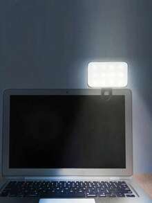 1 件 LED 补光灯自拍灯，带 3 种照明模式的 LED 手机灯，便携式迷你夹式补光灯，化妆、直播、会议可充电夹式视频/照片灯，适用于手机、相机 - 紫色 - 查看 4
