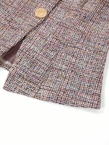 Ellevyn Áo vest không tay nữ có nút kim loại, thích hợp khi đi làm - Hồng - Xem 4