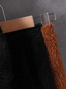 SHEIN Playful Pals 2pcs Baby Boys' Plush Warm Dinosaur Pattern Matching Casual Thick Jacket And Pants Set, Winter - Multicolor - View 5