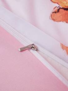 SHEIN X Care Bears Cute Bear Print Duvet Cover Set, Soft And Comfortable, Suitable For Various Beds - Multicolor - View 6