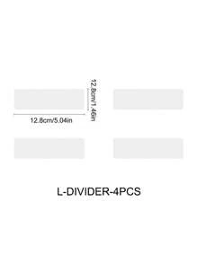 Madebyblanc 1 pieza Caja de almacenamiento estilo japonés simple con divisor - Organizador de mesa con estante escarchado para vajilla, cosméticos, divisor de cajón - Blanco - Ver 6