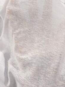 DAZY Solid Half Button Drop Shoulder Cover Up Summer,Beach Women Outfits Vacation Outfits Women - White - View 7