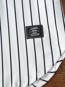 Manfinity NXTstreet Men T-Shirts Fit Crew Neck Short Sleeve Slogan Tee Letter Graphic Casual Simple Polyester, Summer