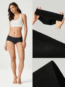 GLOWMODE 2条装轻盈透气吸汗中腰全包覆无缝隐形内裤，适合日常运动