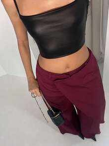 Glamine Áo ba lỗ da không tay màu đen, cơ bản, đi chơi, câu lạc bộ, dạo phố, hòa nhạc đồng quê - màu đen - Xem 3