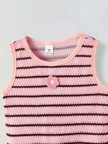 Maija Kids Maija Kids Young Girl Floral Print Sleeveless Tank Top - Pink - View 3