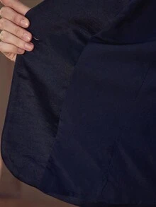 MOTF PREMIUM SINGLE BUTTON STRUCTURED BLAZER - Navy Blue - View 7