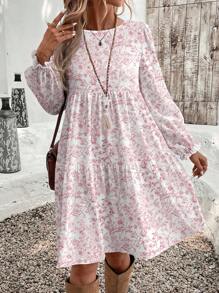 EMERY ROSE 秋冬休闲优雅女士中长连衣裙 - 彩色 - 查看 4