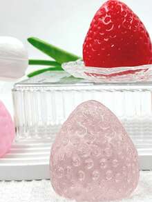 1pc Squishy Strawberry Tart Soft Silicone Squeeze - Stress Relief Sensory Toy For , Adults, Office And Party