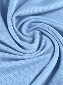 Manfinity Dauomo Men's Solid Color V-Neck Short Sleeve Casual T-Shirt, Summer - Baby Blue - View 5