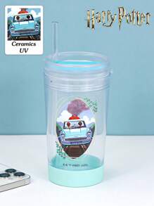 HARRY POTTER X SHEIN 1PC Straw Cup, Reusable Drinking Iced Coffee Cup, Wagon Cup, Adult And Children's Gifts - Multicolor - View 1