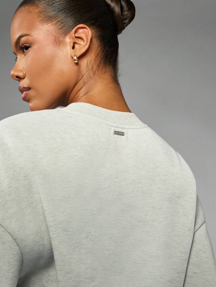 Missguided x Playboy Oversized Velour Sweater Mini Dress Long Sleeve Winter Fall Casual Loungewear Balloon Sleeve Split Hem Cozy Elastic Waist Fashion Statement Holiday