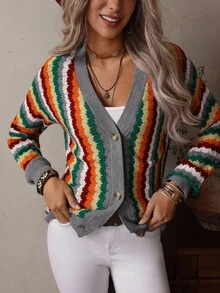 LanaWest 女式多色西部休闲开衫 - 彩色 - 查看 7