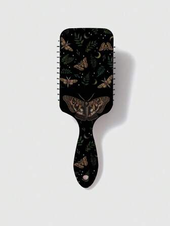 Kawaii Cepillo de pelo con lazo de cereza y estampado de leopardo para masaje
