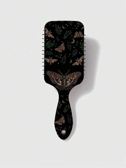 Kawaii Cherry Bow & Leopard Print Massage Hair Brush