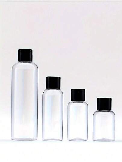 1/3/5pcs  Travel Bottles With Flip Cap Empty Transparent Dispenser Container For Travel Size Cosmetics Travel Essentials, Portable Accessories Storage