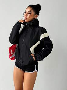 Exploreva Women Sports Jackets Winter Coats Winter Thermal Thick Warm Jackets, Winter Jacket Women's Casual & Outdoor Jacket Outdoor Hiking Jacket Women's Casual Jacket, Thermal Coats, Fall Winter Jacket, Thick Jacket KEEP WARM, Winter Coats Women Athleisure Jacket Black And Grey Jacket,Back To School