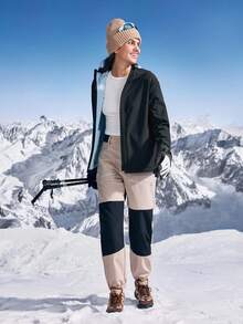 In My Nature Women's Casual Outdoor Zip-Up Hooded Jacket Waterproof Jacket Women Ski Outfit Women Women Ski Jacket Hiking Clothes Women Set Ski Suit