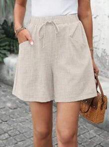 EMERY ROSE 女士休闲抽绳口袋短裤