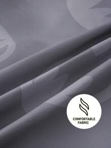 BATMAN X SHEIN 3 件套时尚卡通图案被套，柔软舒适，适合各种床，灰色