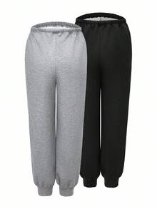 Modmama Pregnant Women's Fleece Applique Adjustable Waist & Cuff Sweatpants Adjustable Waist Sweatpants Winter Sweatpants Warm Sweatpants Thermal Lined Sweatpants Autumn/Winter - Multicolor - View 2