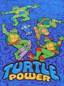TEENAGE MUTANT NINJA TURTLES | SHEIN 3pc 3pcs Teenage Mutant Turtles Reversible Duvet Cover Set,Suitable For Single Bed/Double Bed/Queen Bed/King Bed, Dormitory/Home - Multicolor - View 4