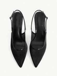CUCCOO CHICEST Tacones altos de punta elegantes, adecuados para ir al trabajo - Negro - Ver 2