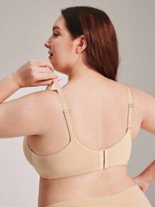 LUVLETTE Plus Dream Curve Support + Smooth Full Coverage Support T-Shirt Bra Nude Minimizer Bra Flexi SizeFReedom Bra - Aprikot - View 5