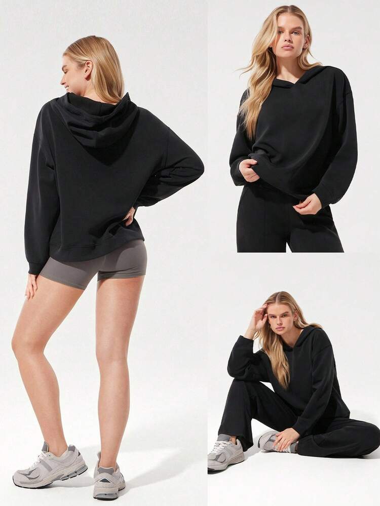 Modal Ultra-Soft Warm Smooth Loose Fit Hoodie Sweatshirt Daily Casual Wear Fall Winter