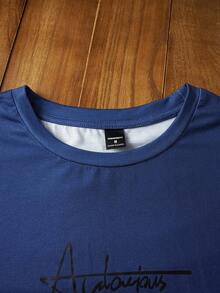 Manfinity NXTstreet 2 Stücke/Set Herren Lässig Farbverlauf Strick Fitted Raglan Kurzarm Outfit