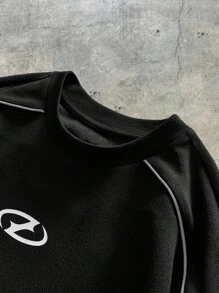 AXEPEAK 男士针织休闲日常宽松短袖T恤