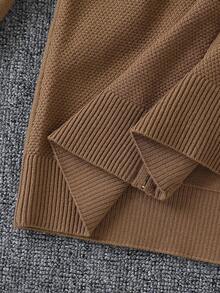 Áo khoác cardigan cho bé trai tuổi teen, áo cardigan kaki dáng suông cổ đứng có khóa kéo, áo len cổ lửng có khóa kéo, áo cardigan dài tay cổ tròn, mềm mại và thoải mái cho mùa thu và mùa đông. Thích hợp cho sử dụng hàng ngày, đi du lịch, nghỉ mát, ở nhà, và cho trẻ em mặc khi đi học trở lại vào mùa thu. - Cà phê nâu - Xem 7