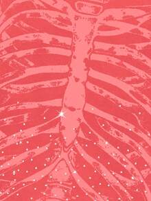 ROMWE MEN Street Life Men's Diamond Skull Print Loose Fit Short Sleeve T-Shirt - Red - View 3