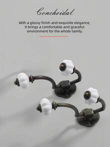 Cirelle Móc treo tường đơn bằng hợp kim kẽm, kiểu dáng cổ điển, chống gỉ, chịu lực cao, màu đồng cổ, thích hợp trang trí nhà cửa, dự án DIY, phụ kiện kim loại cổ điển, đồ trang trí treo tường mộc mạc. - Đồng - Xem 4